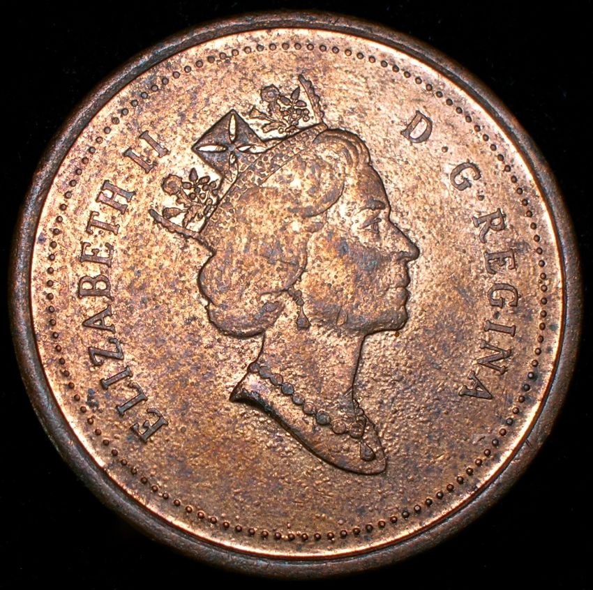 Plating-On-Canadian-Penny-From-1998-To-2003---Mottled-Or-With-Striations?